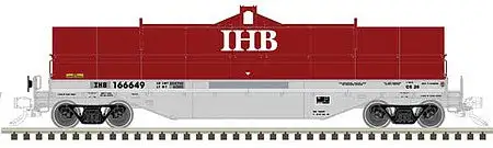 Atlas Model Railroad 50004883 N Scale 42' Coil Steel Car with Fishbelly Side Sill - Ready to Run - Master(R) -- Indiana Harbor Belt 166626 (Ex-NS, red, gray)