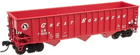 Atlas Model Railroad 50004913 N Scale Pullman-Standard 2750 3-Bay Hopper - Ready to Run - Master(R) -- Great Northern 70089 (red, white, black, Small Rocky Logo)