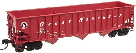 Atlas Model Railroad 50004914 N Scale Pullman-Standard 2750 3-Bay Hopper - Ready to Run - Master(R) -- Great Northern 70121 (red, white, black, Small Rocky Logo)