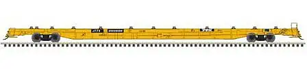 Atlas Model Railroad 50005520 N Scale ACF 89' F89-J Flatcar with Deck Risers - Ready to Run -- JTTX 601395 (2000s yellow, black)
