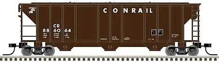 Atlas Model Railroad 50005541 N Scale PS-2 4427 3-Bay Covered Hopper - Ready to Run - Master(R) -- Conrail 886042 (Boxcar Red, white)