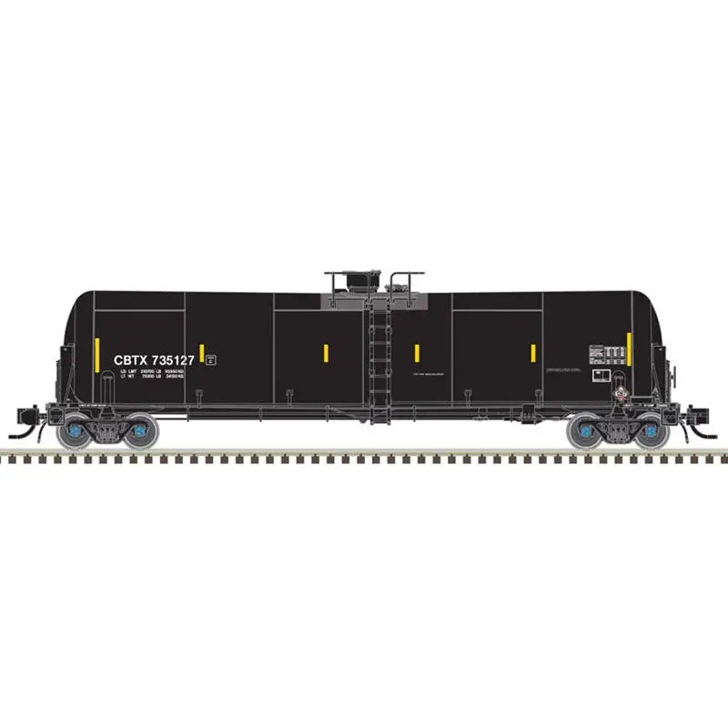 Atlas Model Railroad 50005821 N Scale 4-TrinityRail(R) 31,000-Gallon Crude Oil Tank, 2-4180 Airslide Buffer Car Se -- BNSF #808122, 808113; Capital Finance CBTX #735127, 735130, 735136, 735141