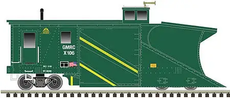 Atlas Model Railroad 50005872 N Scale Russell Snow Plow - Ready to Run - Master(R) -- Green Mountain X106 (green, yellow)
