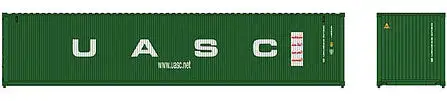 Atlas Model Railroad 50005889 N Scale 40' Standard-Height Container 3-Pack - Assembled -- United Arab Shipping Co. UACU Set 1 (green)