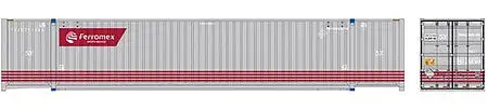 Atlas Model Railroad 50005950 N Scale 53' Jindo-CIMC Corrugated Container 3-Pack - Assembled - Master(R) -- Ferromex Set 1 232565, 232588, 232593 (gray, red)
