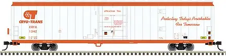 Atlas Model Railroad 50005960 N Scale Cryogenic Reefer - Ready to Run - Master(R) -- Cryo-Trans 1332 St. Mary's (white, orange)
