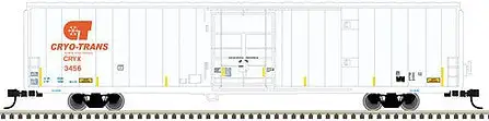 Atlas Model Railroad 50005964 N Scale Cryogenic Reefer - Ready to Run - Master(R) -- Cryo-Trans 3456 (Ex-Lamb Weston, white, orange)