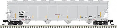 Atlas Model Railroad 50006016 N Scale ACF 5701 Centerflow Plastics Hopper - Ready to Run - Master(R) -- Residco OFOX 7714 (gray)