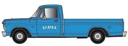 Atlas Model Railroad 60000121 N Scale 1973 Ford(R) F-100 Pickup Truck 2-Pack - Assembled -- Richmond, Fredericksburg & Potomac (blue)