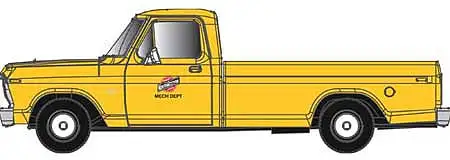 Atlas Model Railroad 60000126 N Scale 1973 Ford F-100 Pickup Truck 2-Pack - Assembled -- Canadian Pacific (yellow)