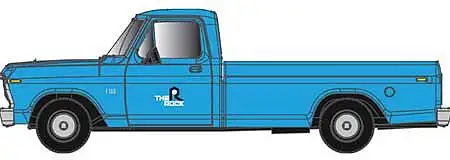 Atlas Model Railroad 60000131 N Scale 1973 Ford F-100 Pickup Truck 2-Pack - Assembled -- Rock Island (blue)
