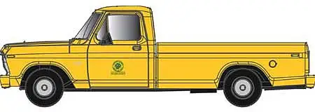 Atlas Model Railroad 60000133 N Scale 1973 Ford F-100 Pickup Truck 2-Pack - Assembled -- Southern Railway (yellow)