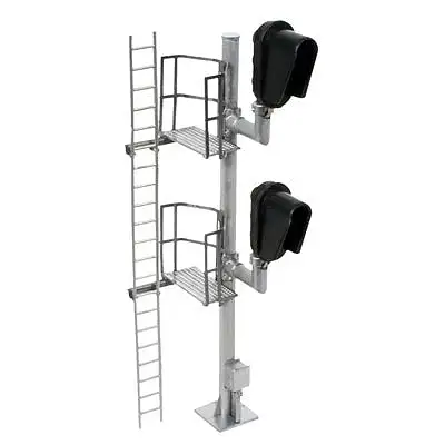 Atlas Model Railroad 70000096 HO Scale Double-Head Modern Hooded Signal - All Scales Signal System -- Left Hand