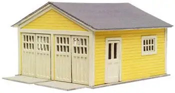 Atlas Model Railroad 740 HO Scale Garage - Laser-Cut Micro Plywood Kit; pkg(2) -- 2-Car, For Kate's Colonial Home (Sold Separately)