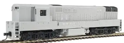 Atlas Model Railroad 7802 HO Scale Master Series Silver Diesel F-M H24-66 Train Master; Powered, DCC Ready -- Undecorated; Phase 2 w/Single Headlight, Large Numberboards, Std. Class Ligh