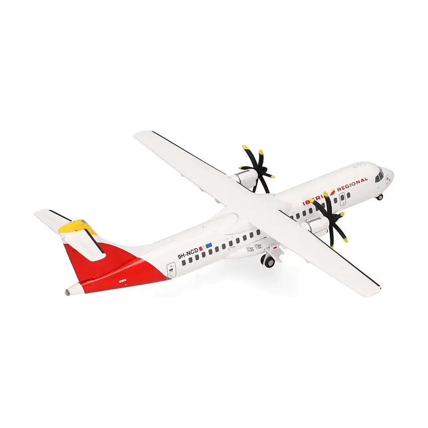ATR 72-600 Commercial Aircraft "Iberia Regional" (9H-NCD) White with Red Tail 1/200 Diecast Model Airplane by Herpa