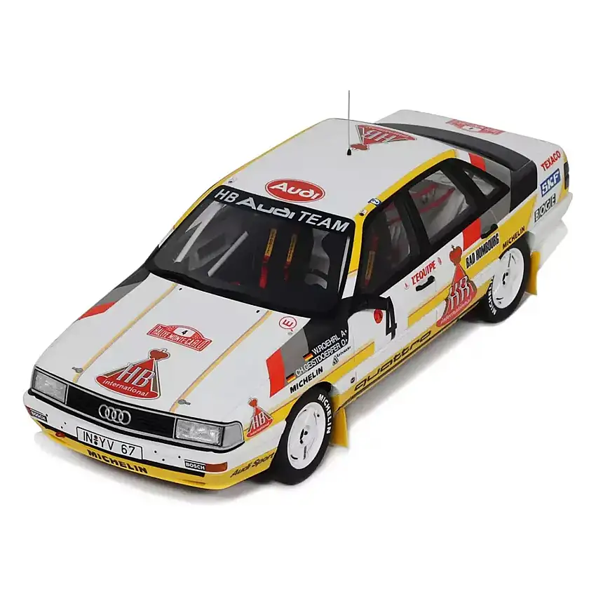 Audi 200 Quattro #4 Walter Rohrl - Christian Geistdorfer "Rallye Automobile Monte Carlo" (1987) Limited Edition to 3000 pieces Worldwide 1/18 Model Car by Otto Mobile