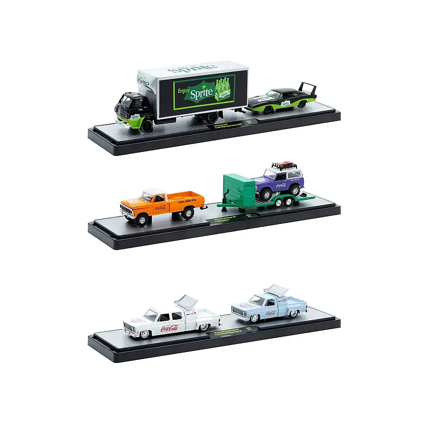 Auto Haulers "Coca-Cola" Set of 3 pieces Release 35 Limited Edition to 8000 pieces Worldwide 1/64 Diecast Models by M2 Machines