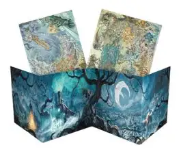 AVELAE-TCM-GM24 Avantris Entertainment The Crooked Moon: Wickermoor GM Screens & Maps