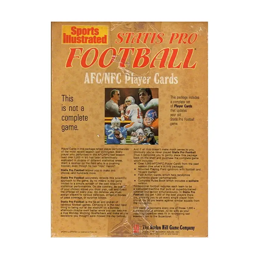 Statis Pro Football - 1988 Player Card Set