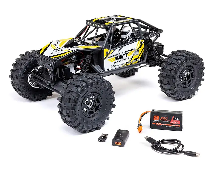Axial UTB18 Capra 4WS 1/18 RTR 4WD Unlimited Trail Buggy (Yellow) w/2.4GHz Radio, Battery & Charger