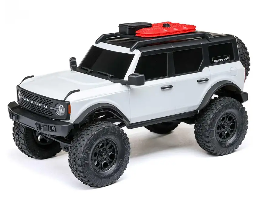 Axial SCX24 Ford Bronco Hard Body 1/24 4WD RTR Scale Mini Crawler (White) w/2.4GHz Radio, Battery & Charger