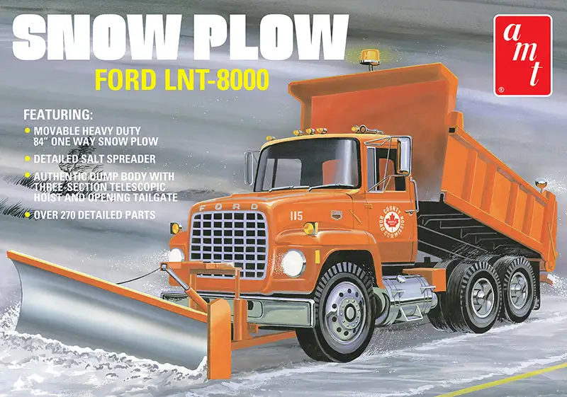 AMT 1178 1/25 Ford LNT-8000 Snow Plow Truck Model Kit