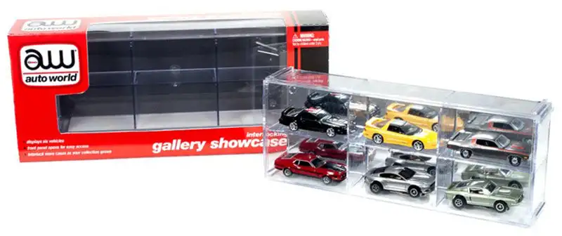 Auto World AWDC003 1/64 6-Car Interlocking Gallery Display Case