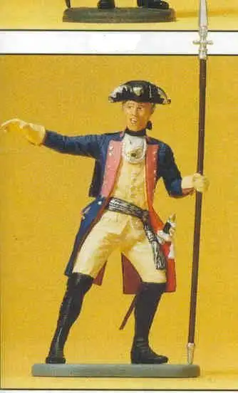 Preiser 54133 1/24 Scale Prussian Army 1756, 7th Infantry Officer of Musketeers