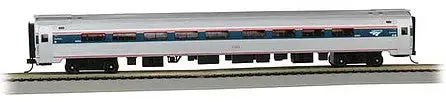 Bachmann 13126 HO Scale Amfleet 85' Coach - Ready to Run - Silver Series(R) -- AMTrak 82803 (Phase IV Coachclass, silver, blue, red)