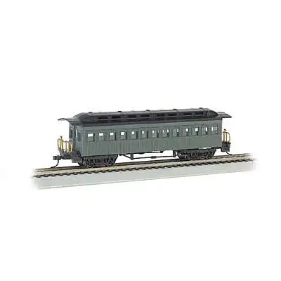 Bachmann 13405 HO Scale 1860 - 1880 Wood Coach - Ready to Run - Silver Series(R) -- Painted, Unlettered (green)
