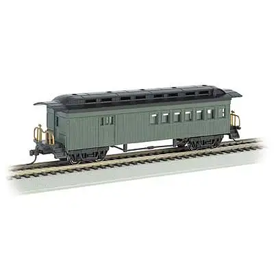 Bachmann 13505 HO Scale 1860 - 1880 Wood Combine - Ready to Run - Silver Series(R) -- Painted, Unlettered (green)