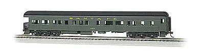 Bachmann 13801 HO Scale 72' Heavyweight Observation - Ready to Run -- Santa Fe #407 (Pullman Green, black)
