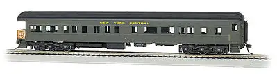 Bachmann 13804 HO Scale 72' Heavyweight Observation - Ready to Run -- New York Central #9 (Pullman Green, black)