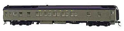 Bachmann 13901 HO Scale 80' Heavyweight Pullman Sleeper w/LED Lighting - Ready to Run -- Santa Fe "Moore Lake" (Pullman Green, black)