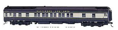 Bachmann 13903 HO Scale 80' Heavyweight Pullman Sleeper w/LED Lighting - Ready to Run -- Baltimore & Ohio (blue, gray, black)