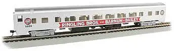 Bachmann 14210 HO Scale 85' Smooth-Side Coach w/Lights - Ready-to-Run -- Ringling Bros. and Barnum & Bailey(TM)
