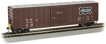 Bachmann 14908 HO Scale ACF 50'6" Outside-Braced Boxcar - Flashing Rear End Device - Ready-to-Run -- St. Louis - San Francisco #44213 (Boxcar Red, white)