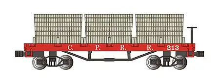 Bachmann 15552 N Scale Old-Time Wood Tank Car with 3 Tanks - Ready to Run -- Central Pacific 213 (red)