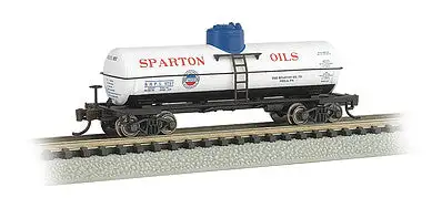 Bachmann 17862 N Scale ACF 36' 6" 10,000-Gallon Tank Car - Ready to Run - Silver Series(R) -- Sparton Oil #8757