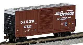 Bachmann 18253 N Scale 40' Hi-Cube Boxcar - Ready to Run -- Denver & Rio Grande Western #67422 (Boxcar Red, black, white; Flying Grande)