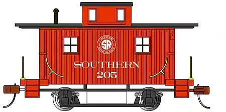 Bachmann 18406 HO Scale 4-Wheel Wood Bobber Caboose - Ready to Run - Silver Series(R) -- Southern Railway