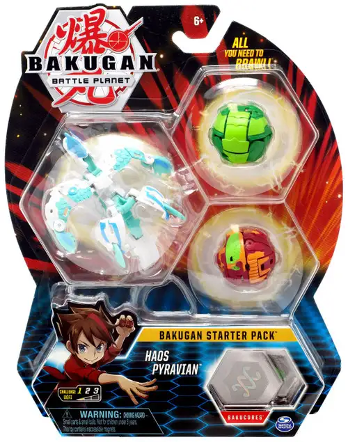 Bakugan Battle Planet Haos Pyravian 3-Figure Starter Pack