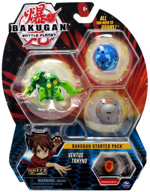 Bakugan Battle Planet Ventus Trhyno 3-Figure Starter Pack