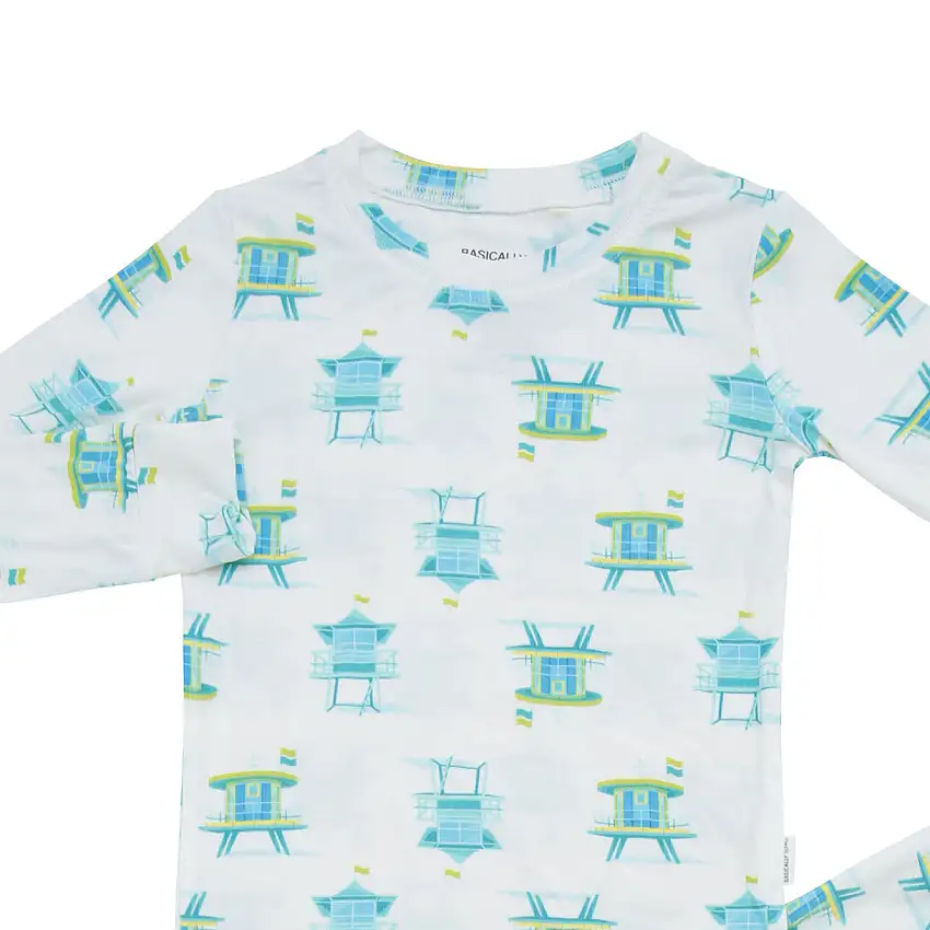 Miami Beach Watch Blue Two-piece Set