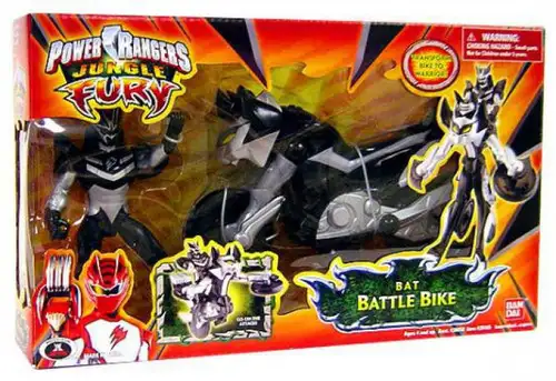 Power Rangers Jungle Fury Bat Battle Bike Action Figure Vehicle [Damaged Package]