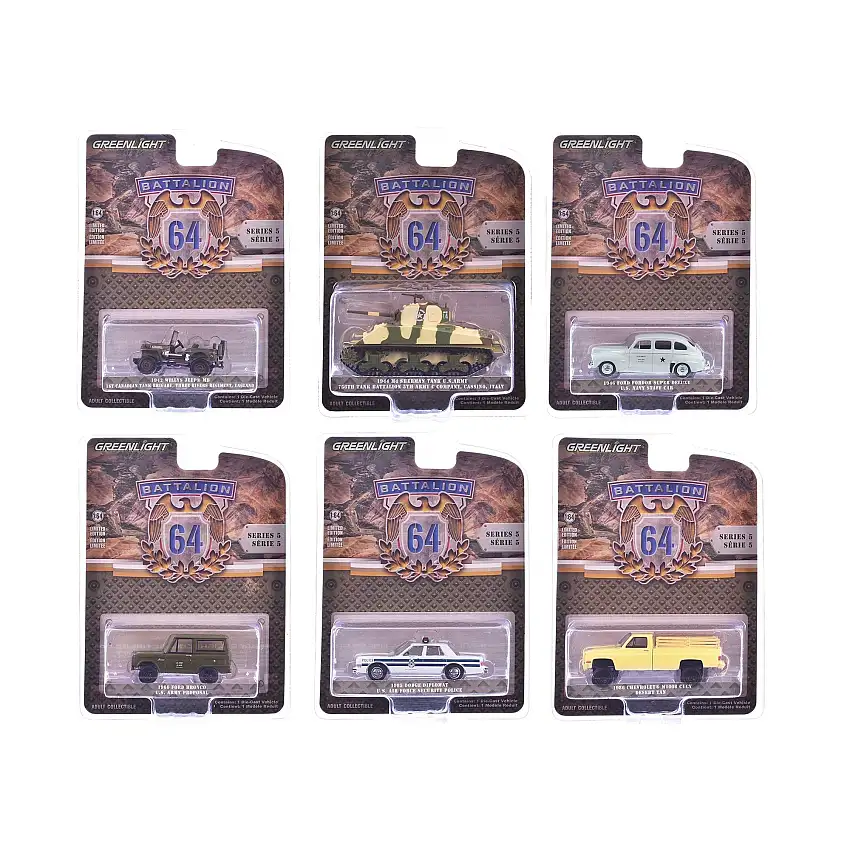 "Battalion 64" Series 5 Set of 6 pieces 1/64 Diecast Models by Greenlight