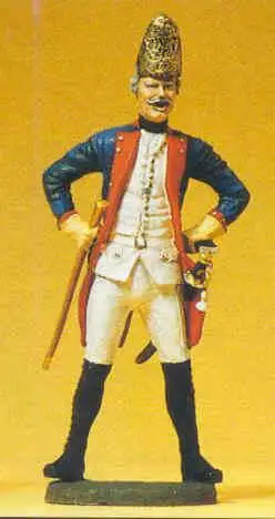Preiser 54124 1/24 Scale Prussian Army 1756, 38th Infantry Officer of Fusiliers