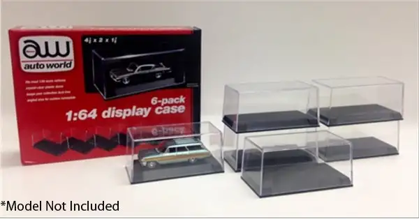 Auto World AWDC008 1/64 Plastic Display Cases 6-Pack for Diecast Cars