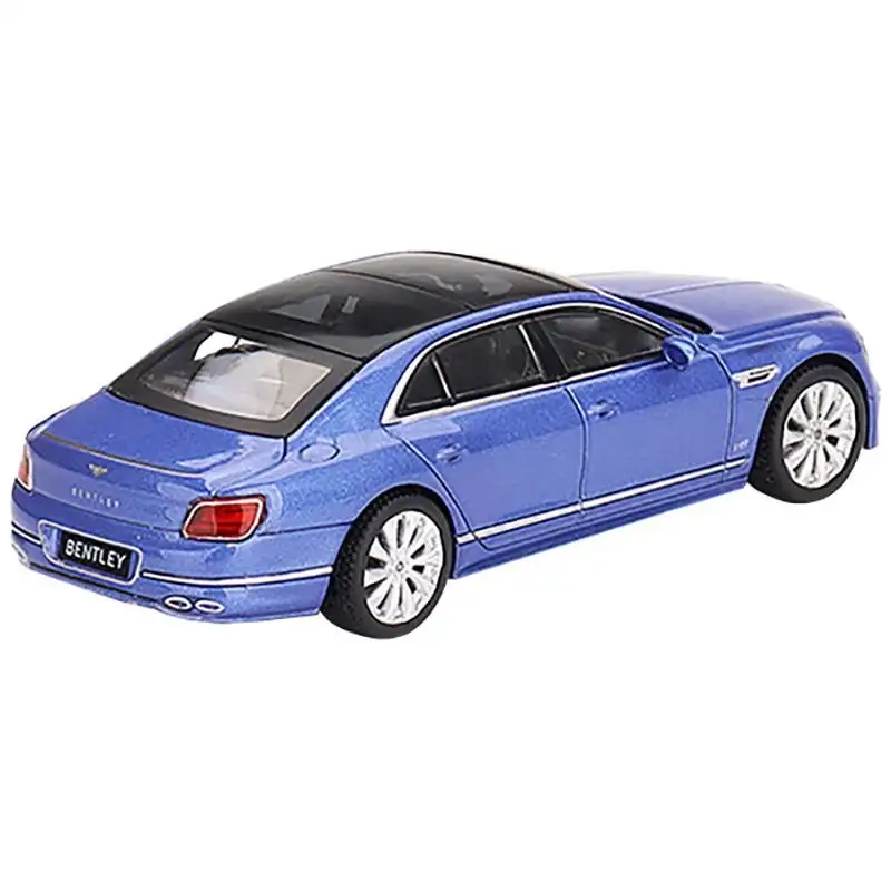 Bentley Flying Spur with Sunroof Neptune Blue Metallic with Black Top Limited Edition to 2400 pieces Worldwide 1/64 Diecast Model Car by Mini GT